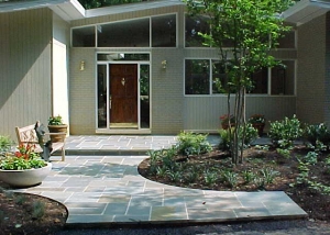 Stunning Contemporary Flagstone Entrance