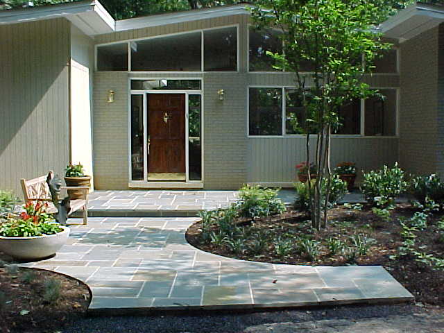 Stunning Contemporary Flagstone Entrance