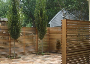 Horizontal Cedar Picket Fence