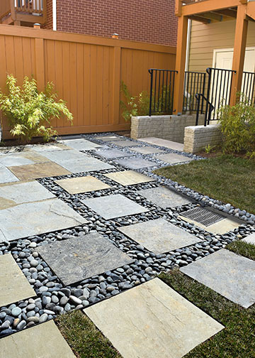 Unique Flagstone Sitting area