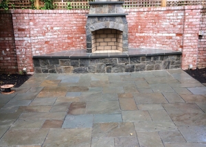 Stone Patio and Fireplace