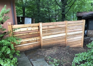 Custom Horizontal Cedar Fence