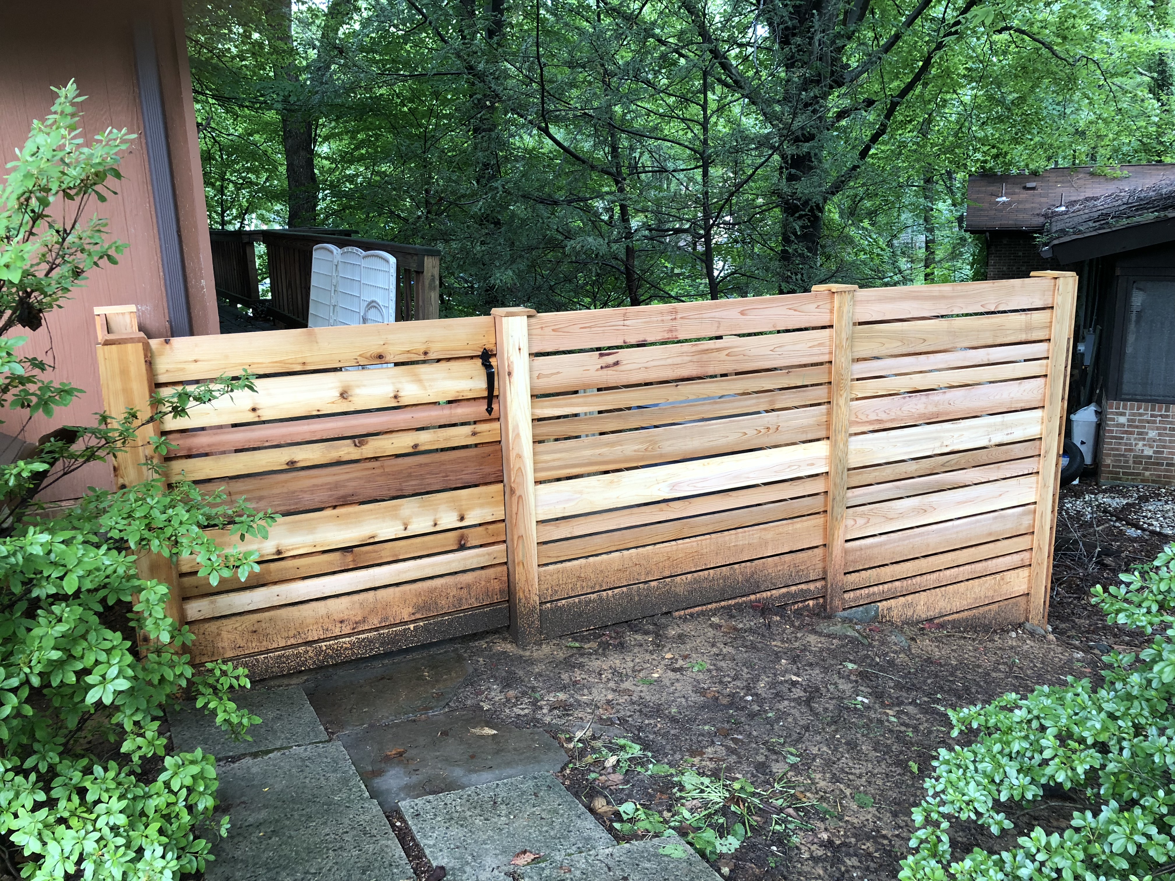 Custom Horizontal Cedar Fence