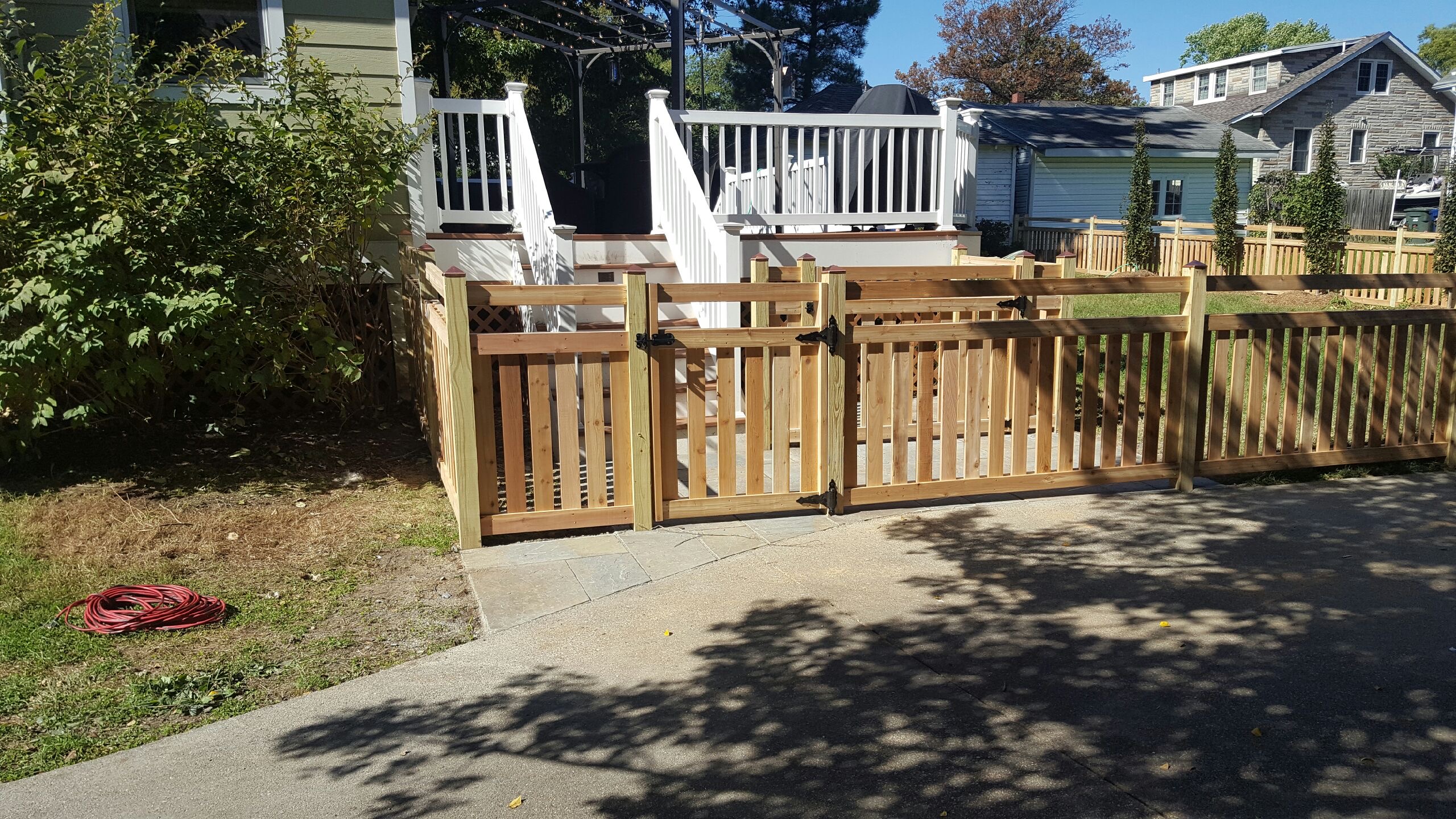 Custom Cedar Picket Fence